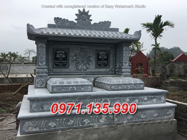 Mẫu lăng mộ đá có mái không máiđẹp bán tại quảng trị quảng bình