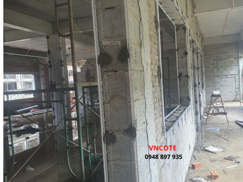 Nẹp trát tường TG-10 màu Xám, L=2.5m/thanh