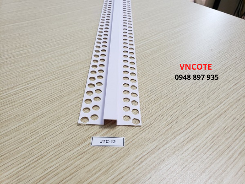 Nẹp nhựa ron thạch cao JTC-12 màu trắng