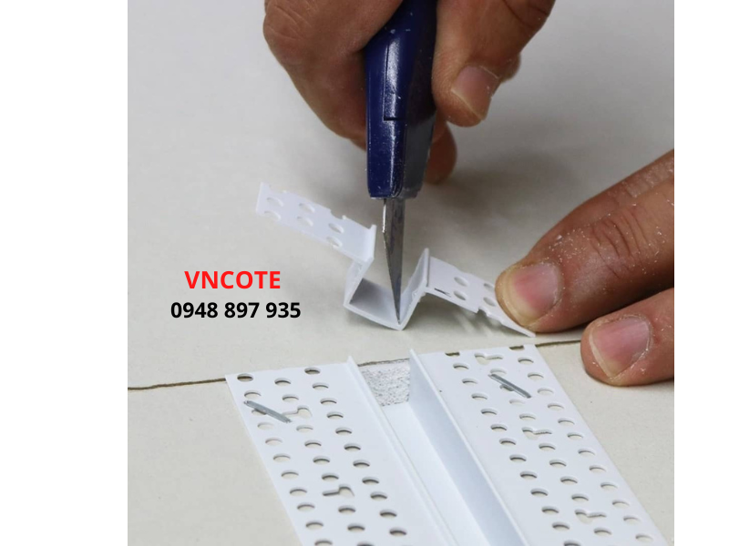 Nẹp nhựa ron thạch cao JTC-12 màu trắng