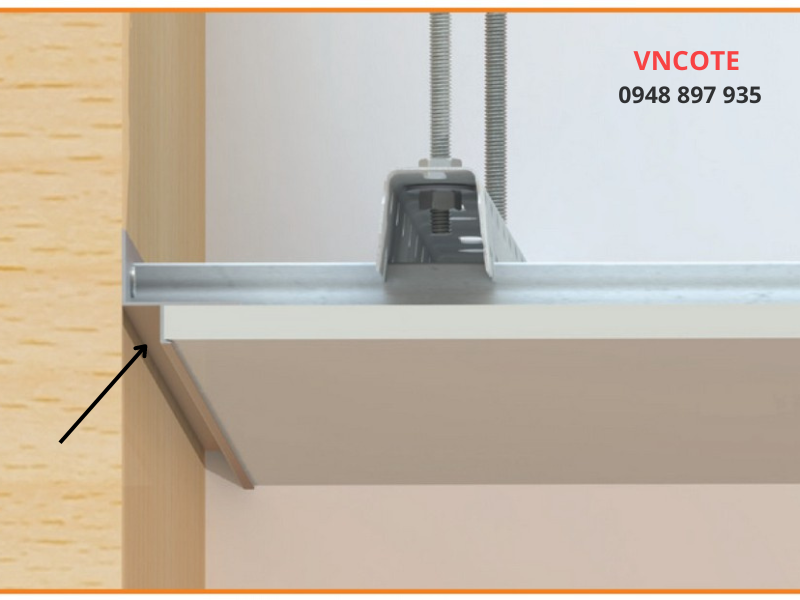 Thanh nhôm shadowline 9ly cho trần thạch cao