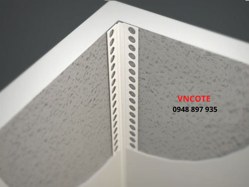 Nẹp nhựa V góc âm trần thạch cao VA-20, L=2.2m/thanh