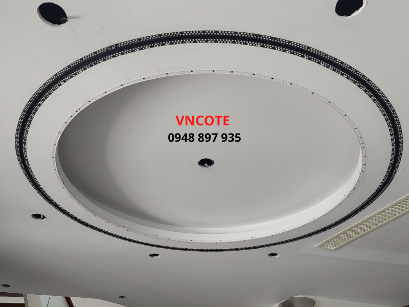 Nẹp nhựa ron thạch cao JTC-12 màu đen, L=2.2m/thanh