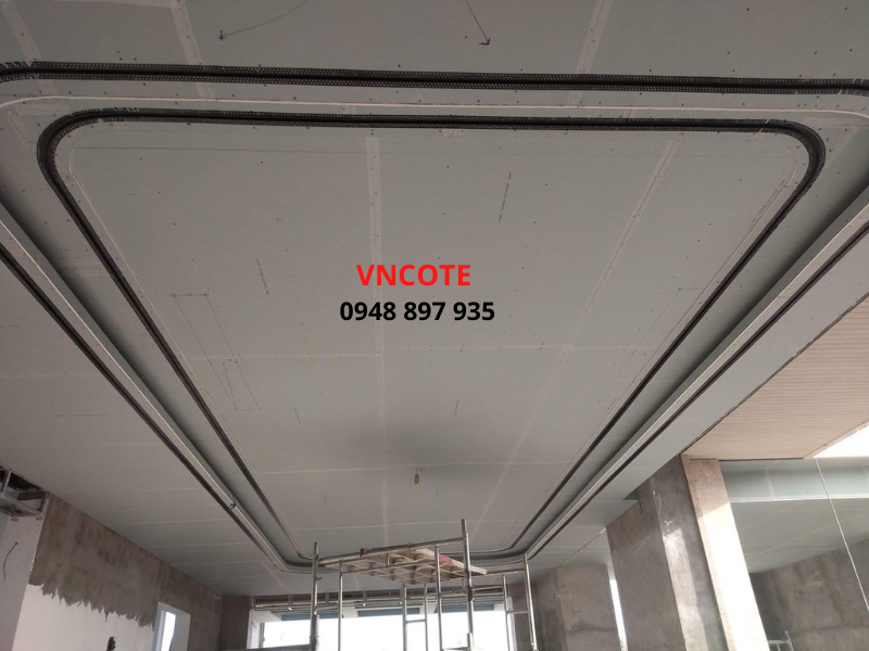 Nẹp nhựa ron thạch cao JTC-12 màu đen, L=2.2m/thanh