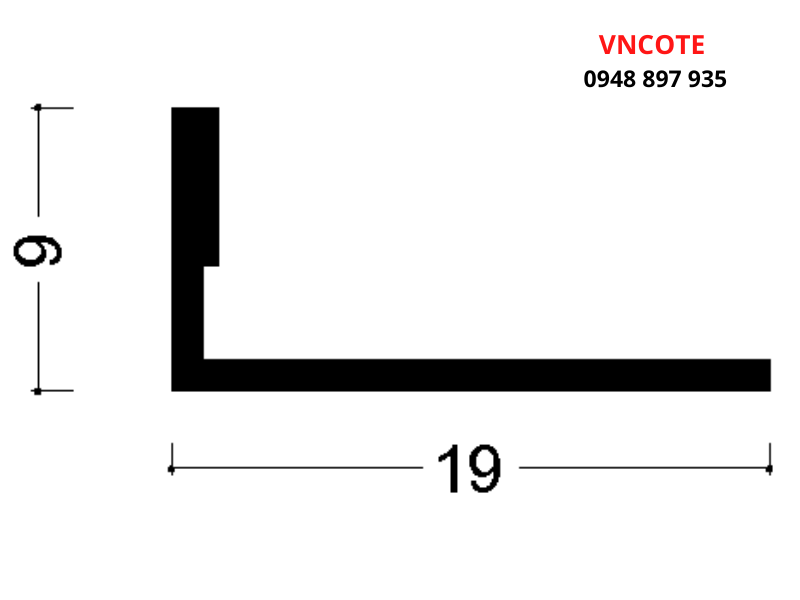 Nẹp chặn vữa tường xây trát VL-01, L=2.2m/thanh