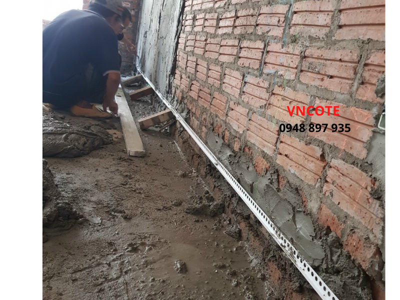 Nẹp chặn vữa tường xây trát VL-01, L=2.2m/thanh