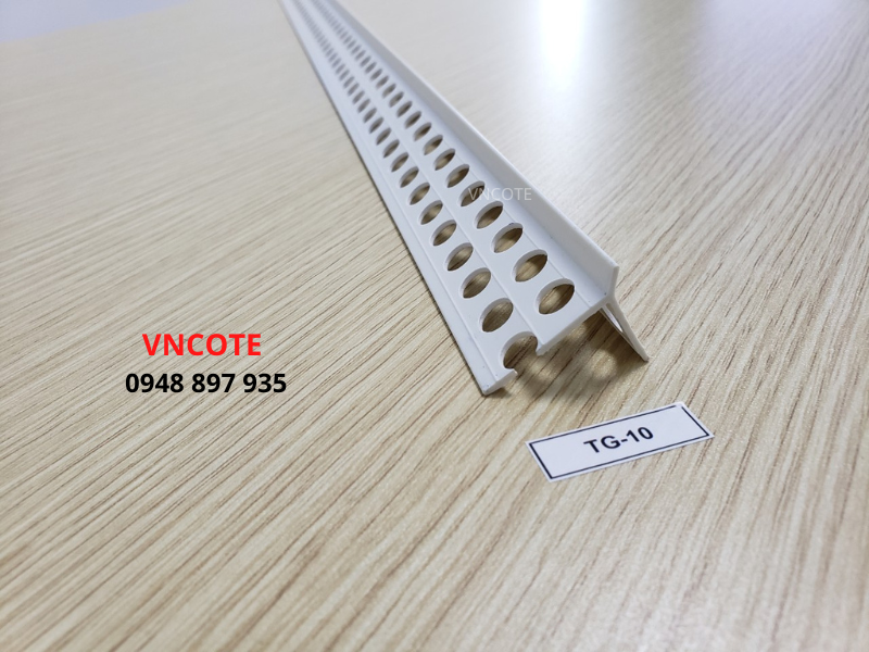 Nẹp nhựa trát tường TG-10,  L=2,5m/thanh