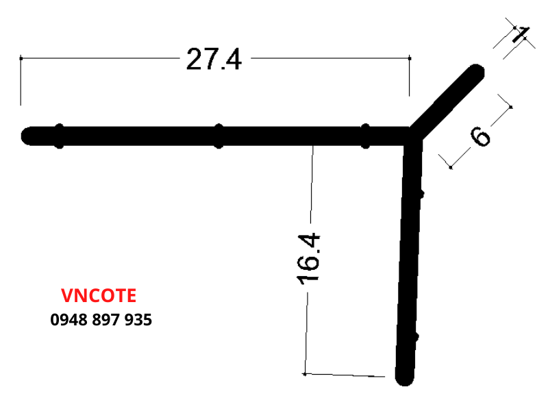 Nẹp nhựa trát tường TG-10,  L=2,5m/thanh