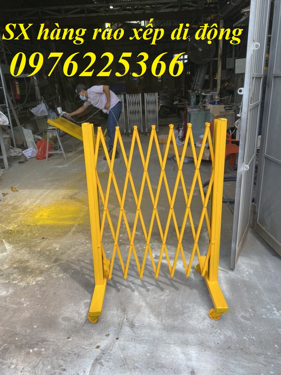 chuyên bán hàng rào xếp sắt ,hàng rào xếp có bánh xe,hàng rào di động
