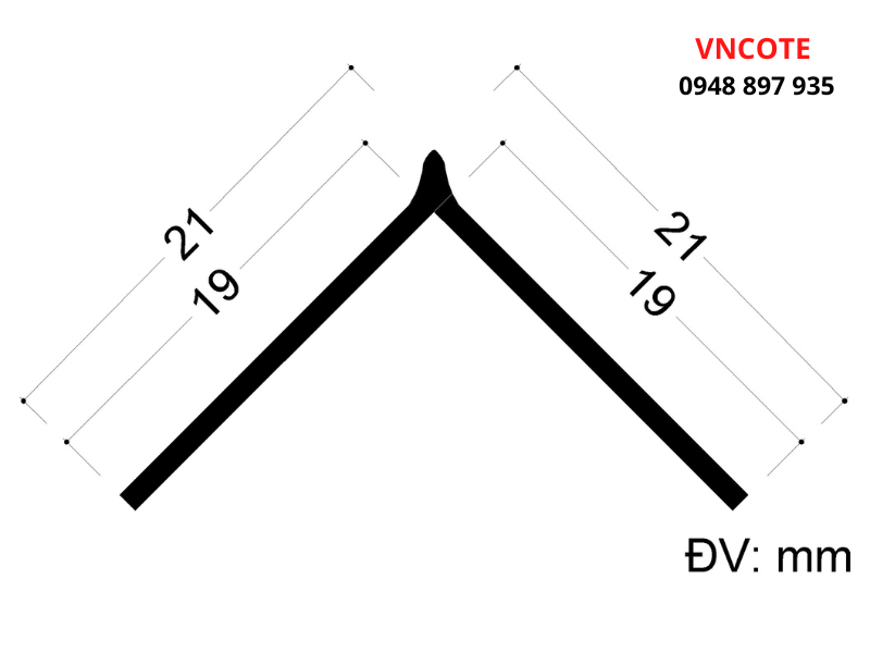 Nẹp nhựa V lưới góc dương thạch cao V-20