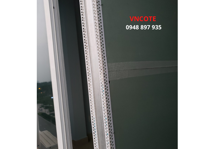 Nẹp nhựa V lưới góc dương thạch cao V-20