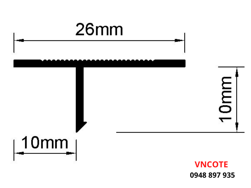 Nẹp nhựa tách khe vật liệu DF-10