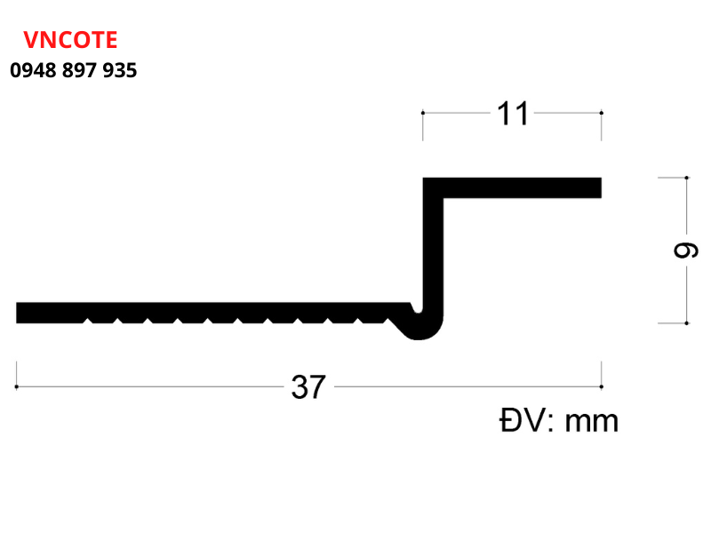 Nẹp khe trần vách thạch cao Z-10