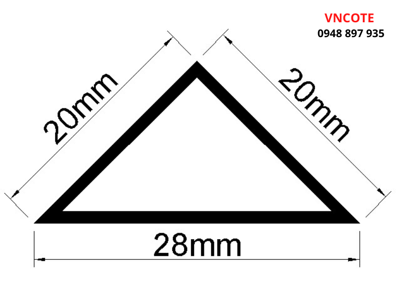 Nẹp tam giác cho bê tông T-30