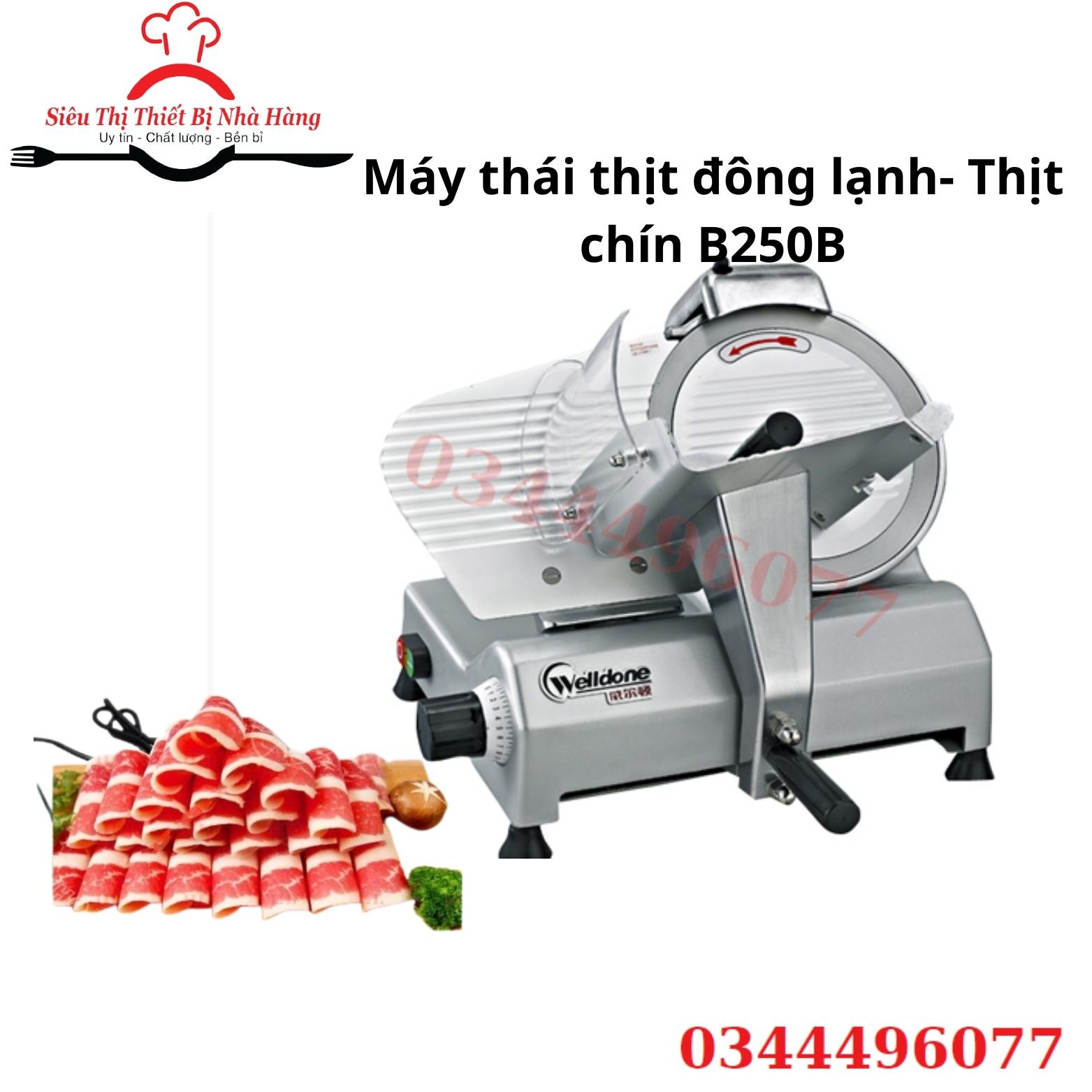 Máy cắt thịt thái chín giò chả thịt nguội , máy cắt thịt bán tự động