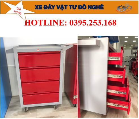 Xe đẩy dụng cụ đồ nghề 04 ngăn moel 8402