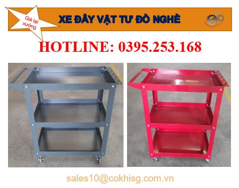 Xe đẩy dụng cụ đồ nghề 3 tầng- CKSG 8202