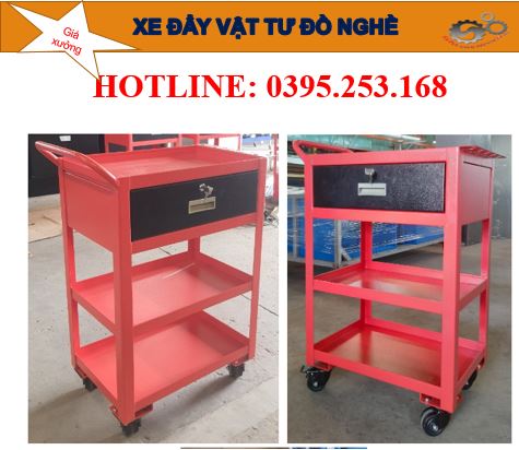 Xe đẩy dụng cụ đồ nghề 3 tầng- CKSG 8202