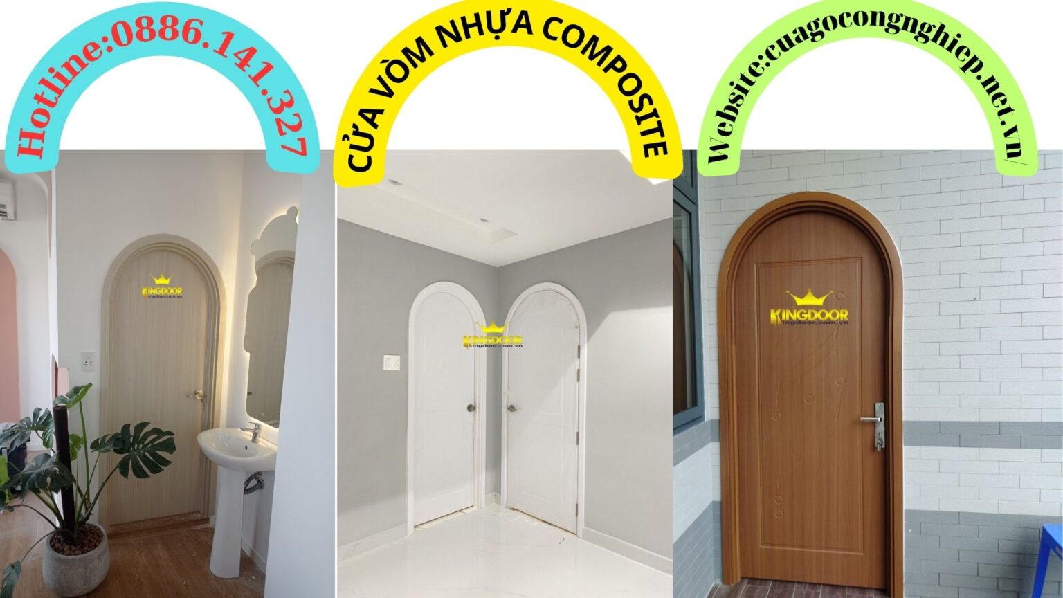 Cửa vòm nhựa composite - Mẫu cửa phòng giá rẻ