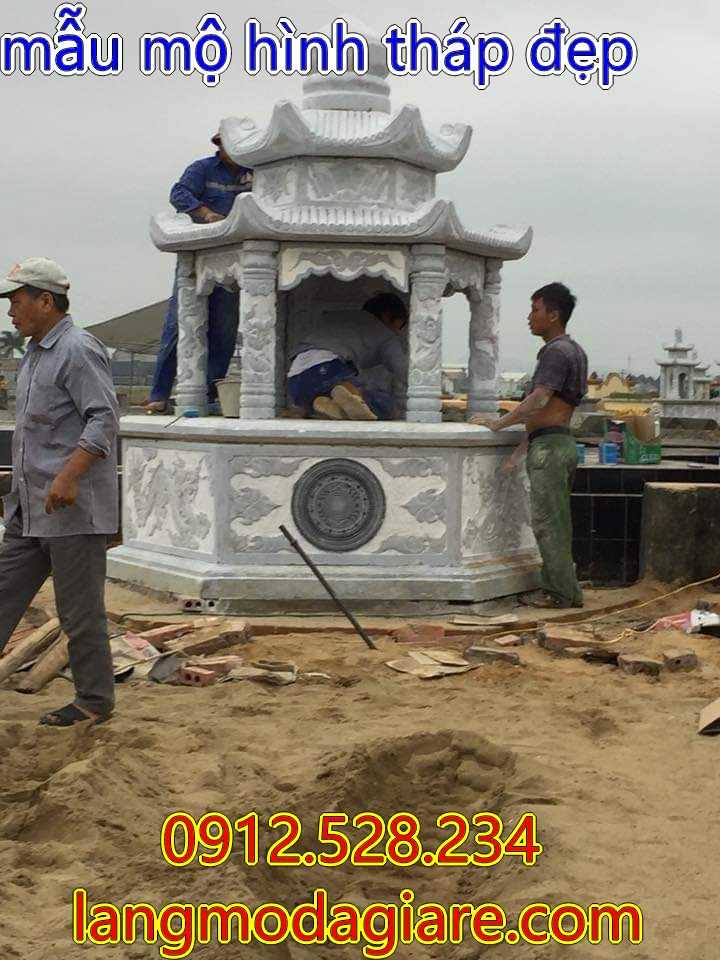 Mẫu mộ tháp chùa bằng đá đẹp để tro cốt bán tại sài gòn