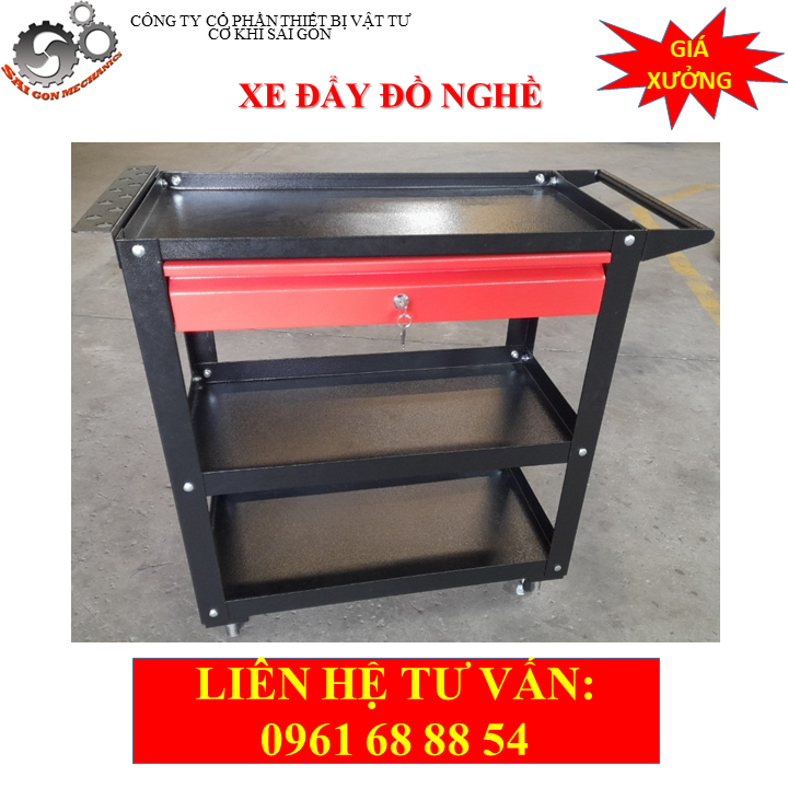 Xe đẩy dụng cụ đồ nghề 3 tầng model CKSG - 8203