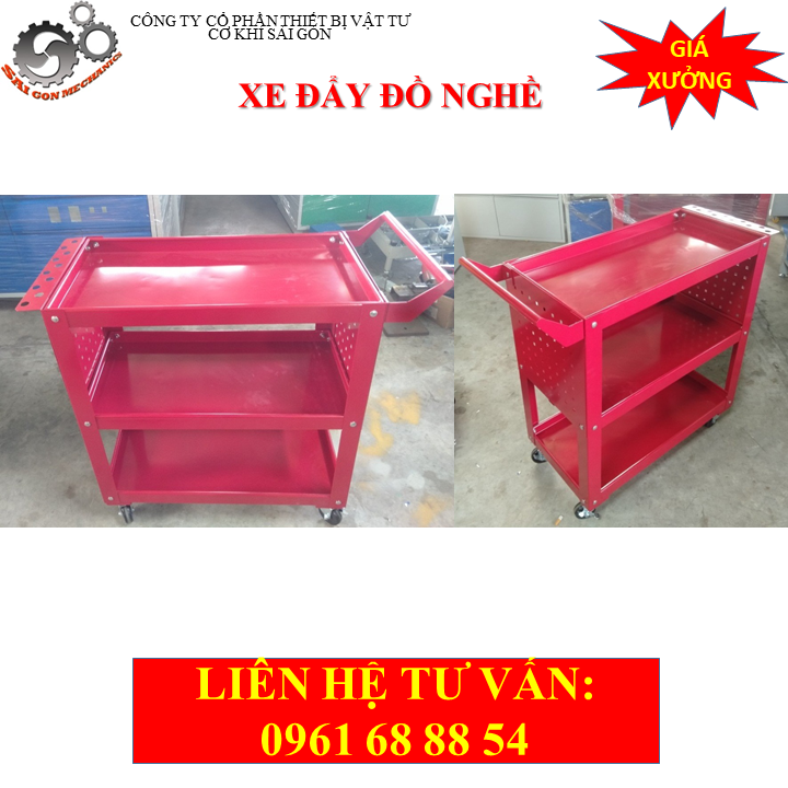 Xe đẩy dụng cụ đồ nghề 3 tầng model CKSG - 8209