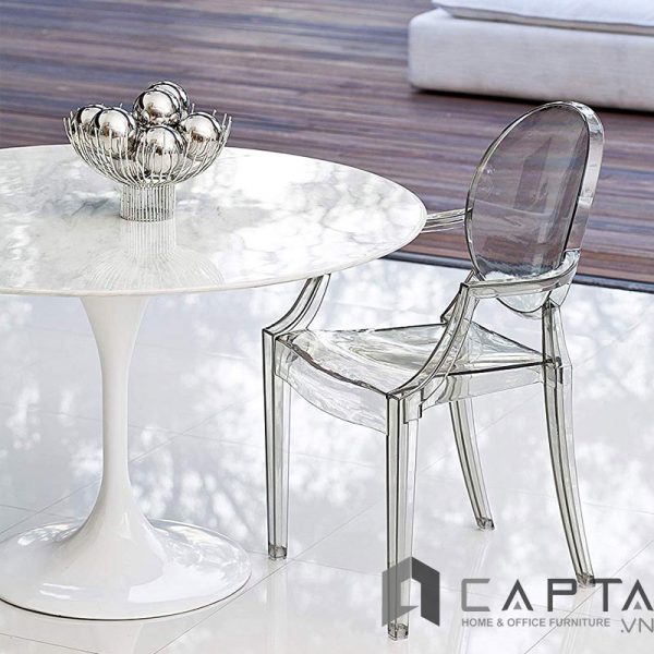 Ghế cafe fastfood nhựa trong suốt cao cấp Tp HCM tại Nội Thất Capta