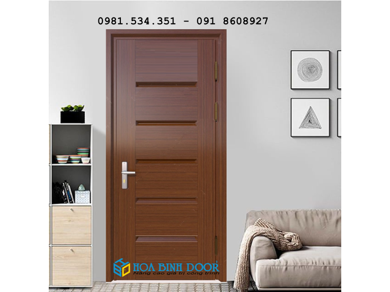 Giá cửa thép vân gỗ 1 cánh tại quận 1-  Báo giá mới nhất