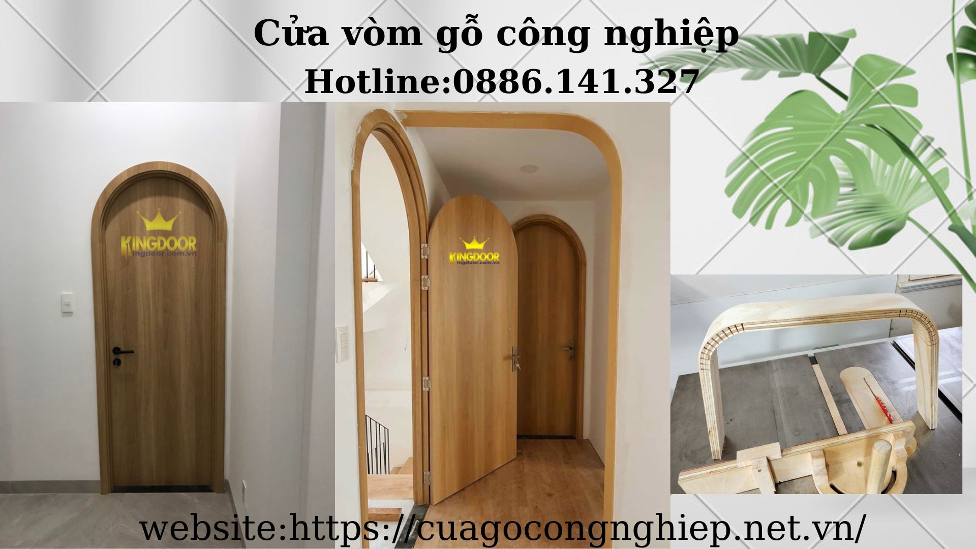 Cửa vòm gỗ công nghiệp - Mẫu cửa vòm đẹp