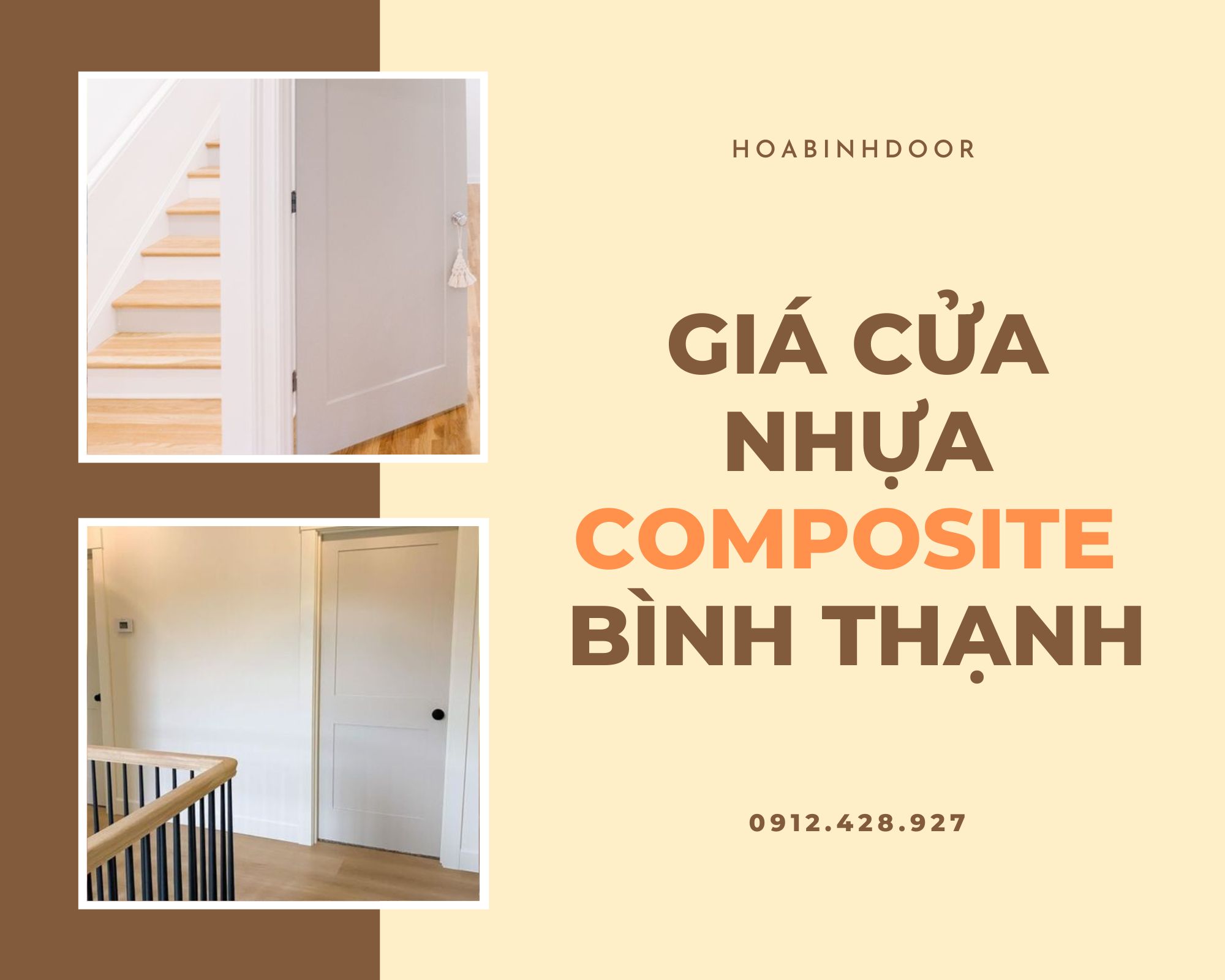 Giá cửa nhựa Composite tại Bình Thạnh  HOABINHDOOR