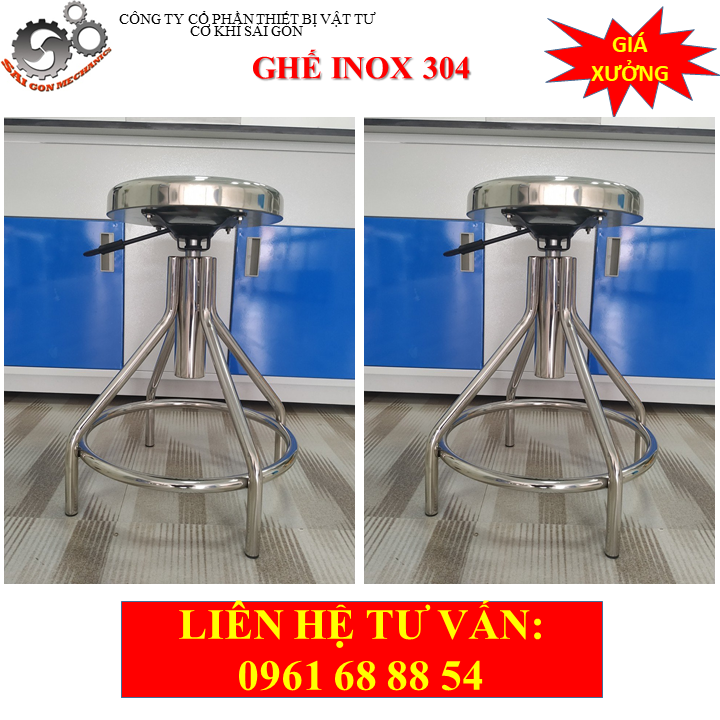 Ghế phòng thí nghiệm inox model CKSG - 9105