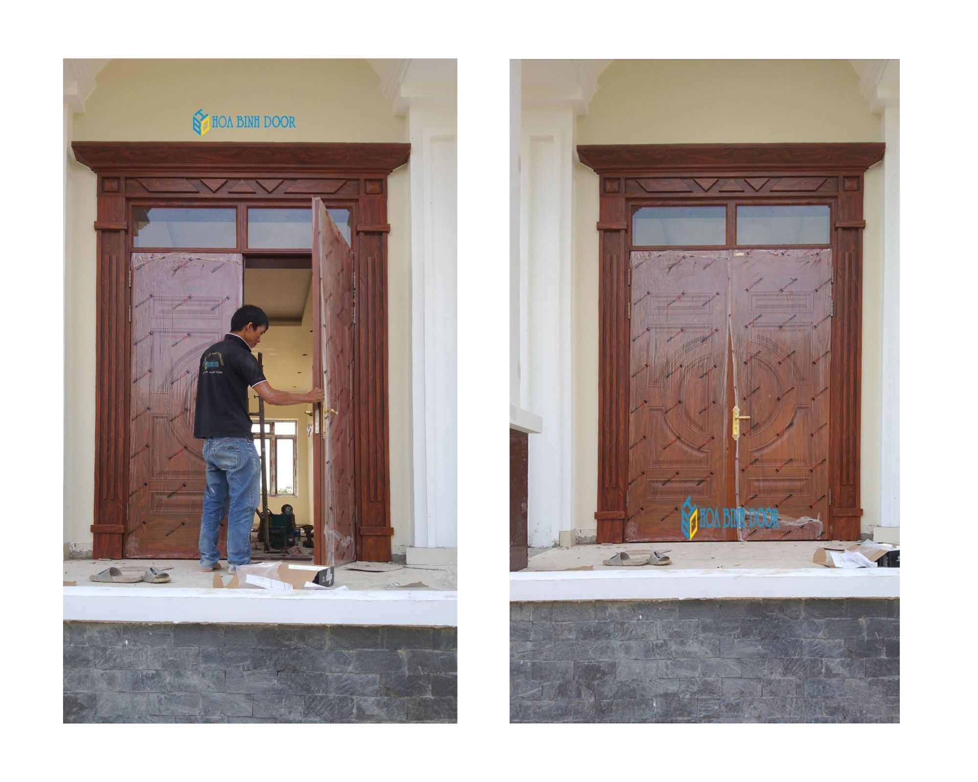 Giá Cửa Thép Vân Gỗ Tại Cần Thơ  HOABINHDOOR
