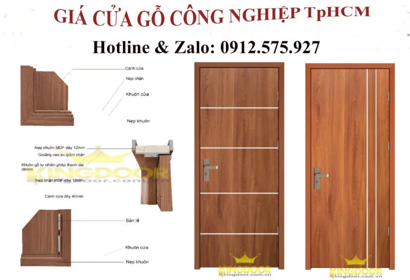 Giá cửa gỗ công nghiệp TpHCM - Báo giá mới nhất 2023