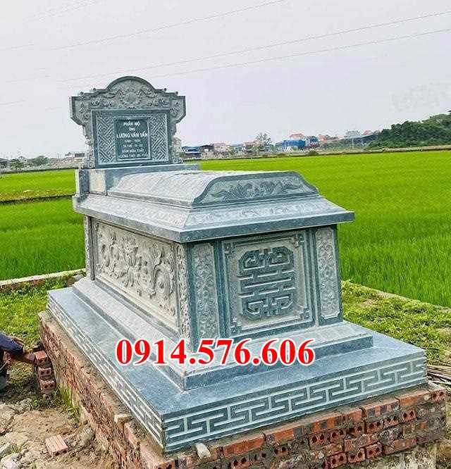 Mẫu mộ đá xanh đẹp bán lai châu thanh hoá lăng mộ tự nhiên nguyên khối