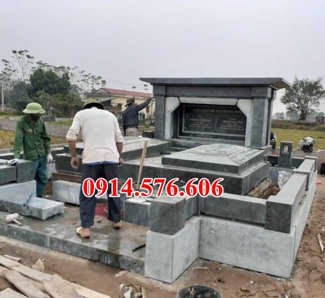 Mẫu mộ đá xanh đẹp bán lai châu thanh hoá lăng mộ tự nhiên nguyên khối