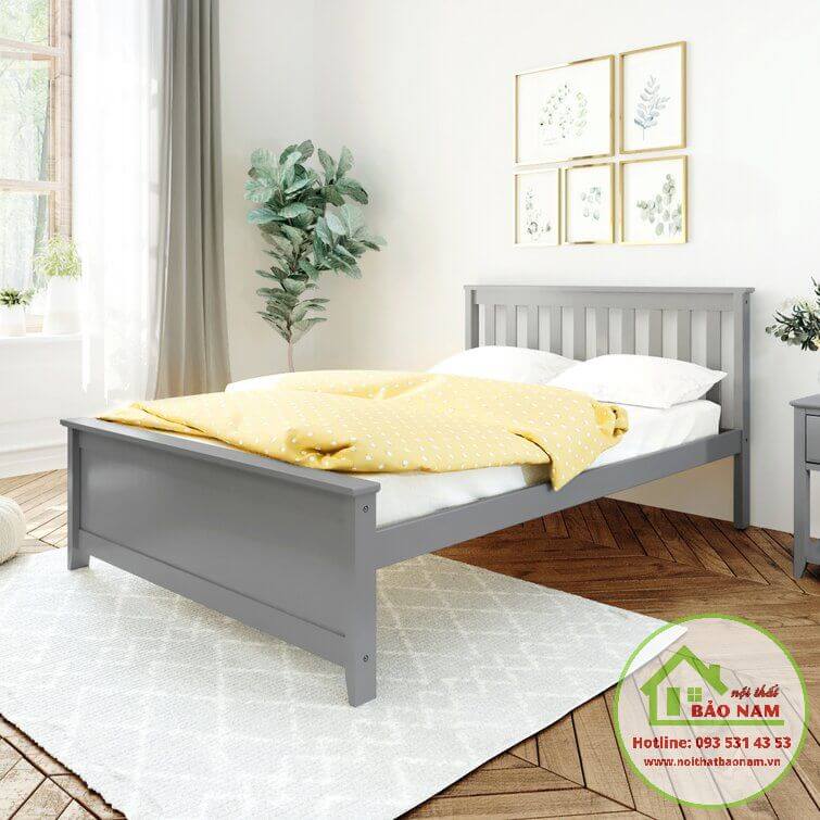 Giường gỗ tự nhiên hiện đại hcm - Đóng giường ngủ gỗ giá rẻ