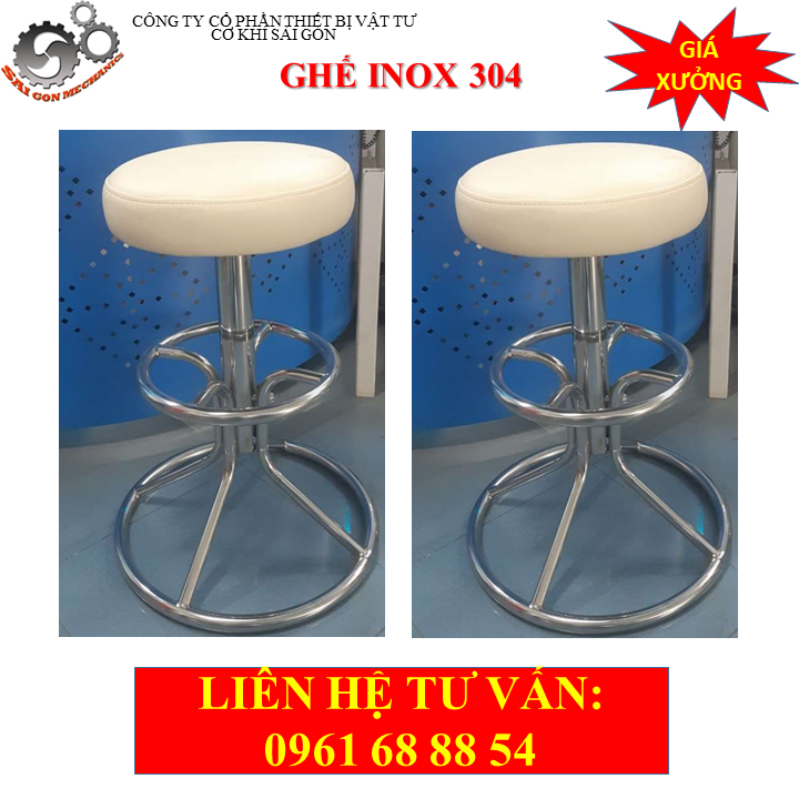 Ghế phòng thí nghiệm inox bọc nệm model CKSG - 9107