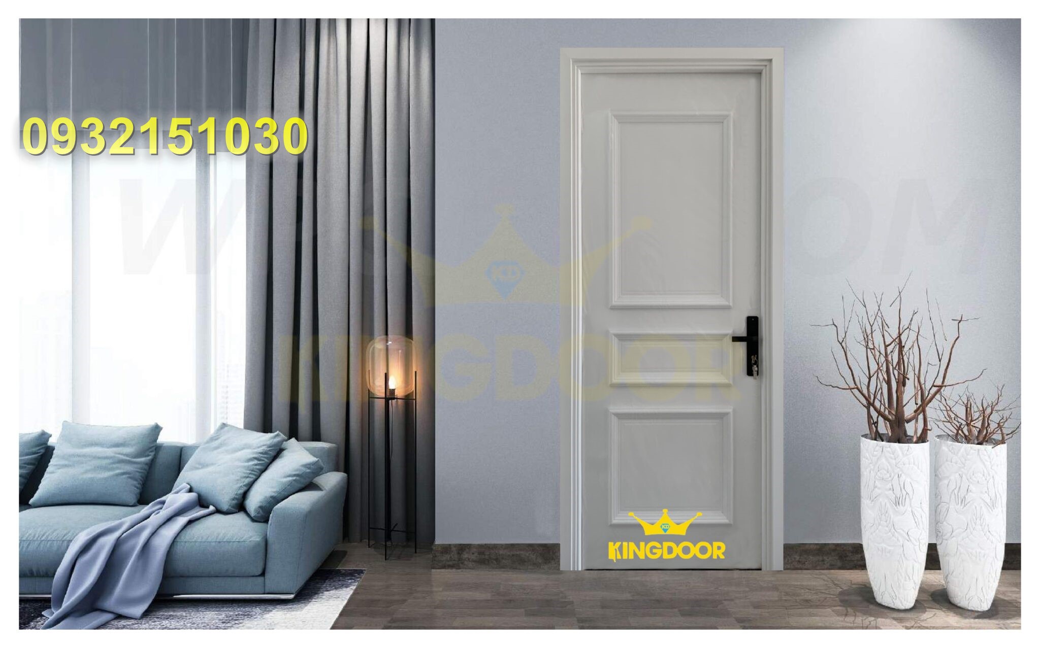 Cửa nhựa Composite tại Khánh Hòa- Mẫu cửa chỉ nổi tân cổ điển