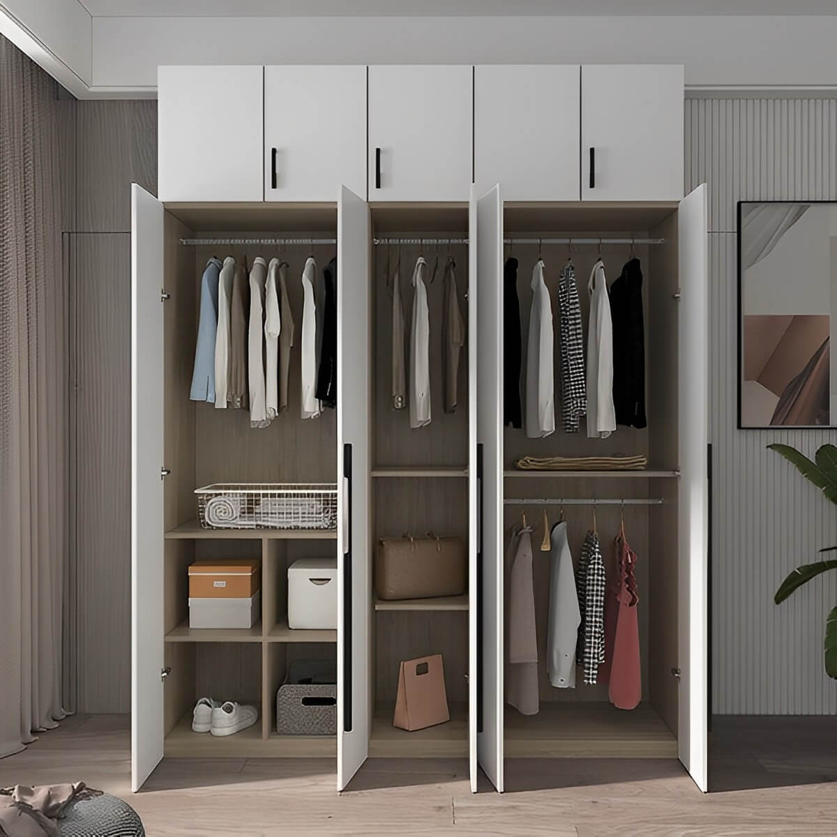 Tủ quần áo gỗ mdf đẹp giá rẻ - Thi công tủ áo giá rẻ tphcm