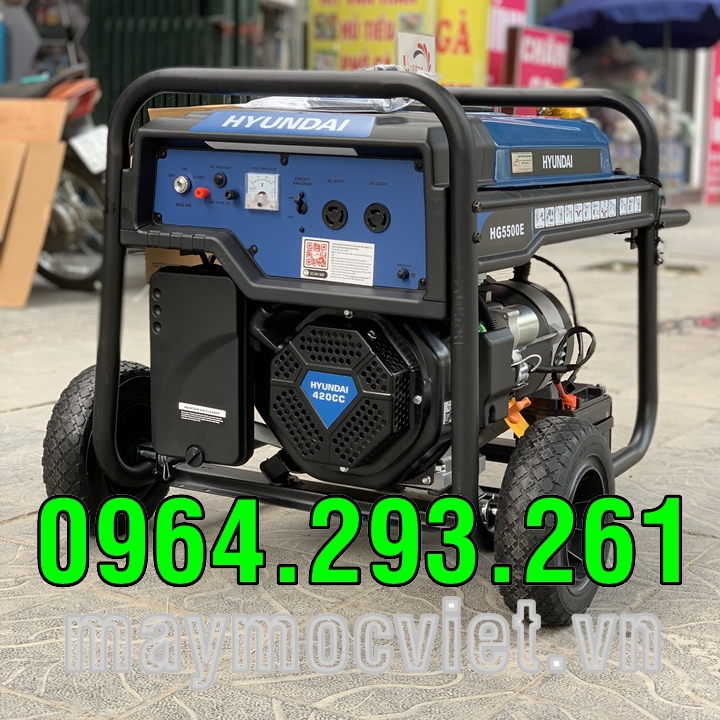 Máy phát điện Huyndai HG5500E đề nổ tự động, công suất 5.5kw