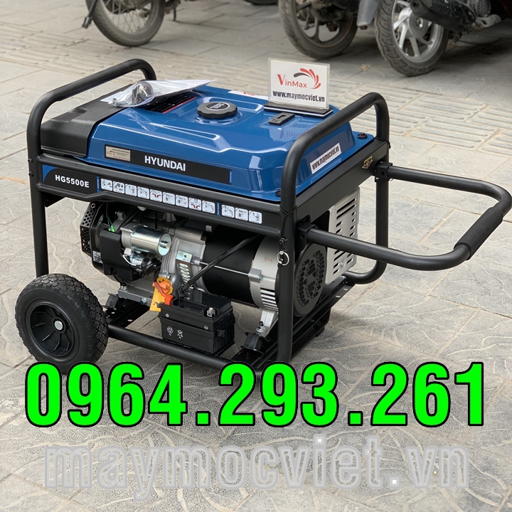 Máy phát điện Huyndai HG5500E đề nổ tự động, công suất 5.5kw