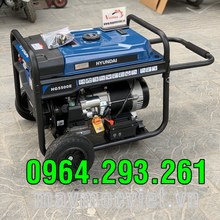Máy phát điện Huyndai HG5500E đề nổ tự động, công suất 5.5kw