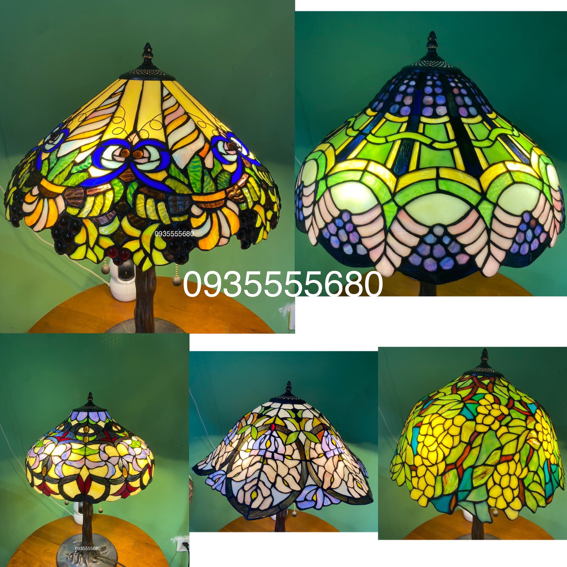Giao lưu vài e chao đèn tiffany hàng rẻ
