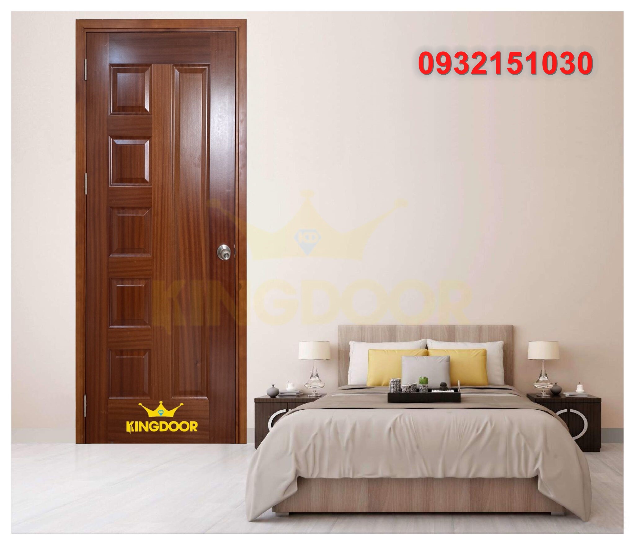 Cửa gỗ HDF veneer- Cửa gỗ công nghiệp giá rẻ