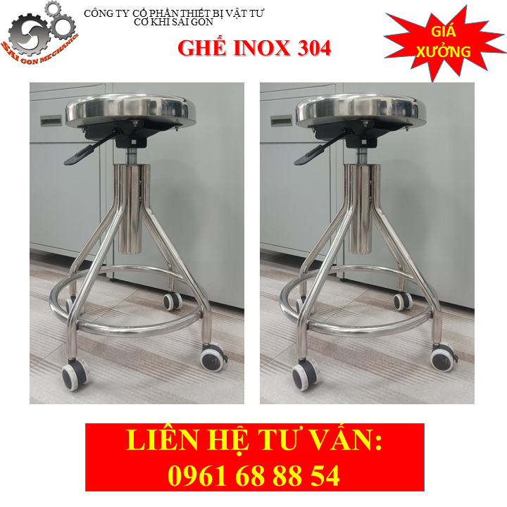 Ghế phòng thí nghiệm inox model CKSG - 9115