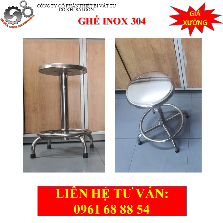 Ghế thí nghiệm inox chiều cao cố định