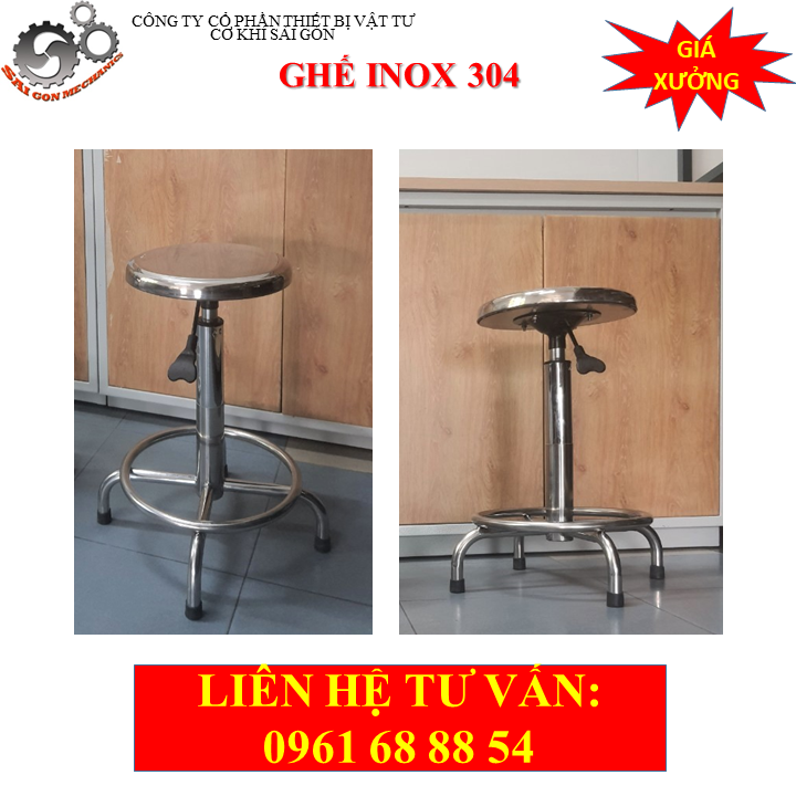 Ghế thí nghiệm inox ty hơi
