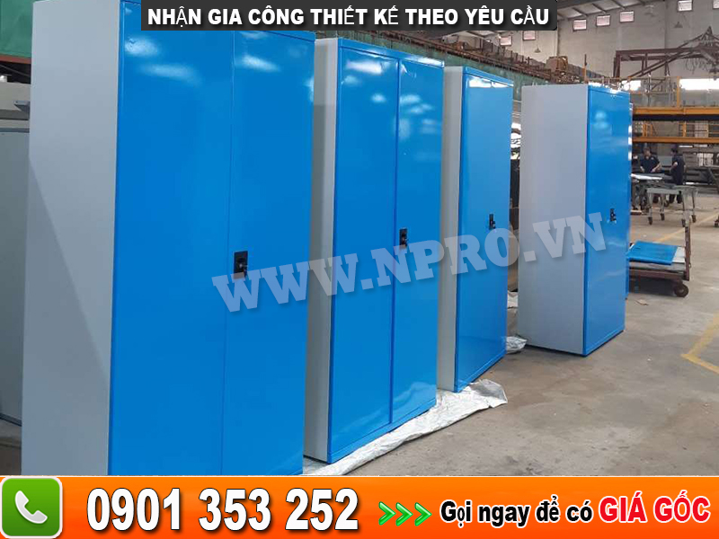 Tủ dụng cụ cơ khí 2 cánh 8 ngăn chứa vật tư đồ nghề nhà xưởng