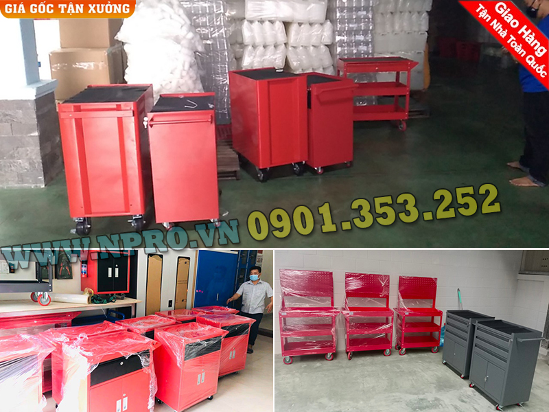 Tủ dụng cụ cơ khí 2 cánh 8 ngăn chứa vật tư đồ nghề nhà xưởng