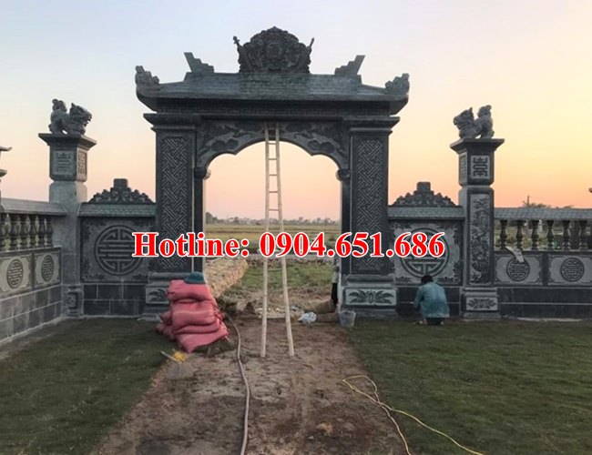 Cổng đá khu lăng mộ đẹp - Xây cổng khu lăng mộ, nghĩa trang